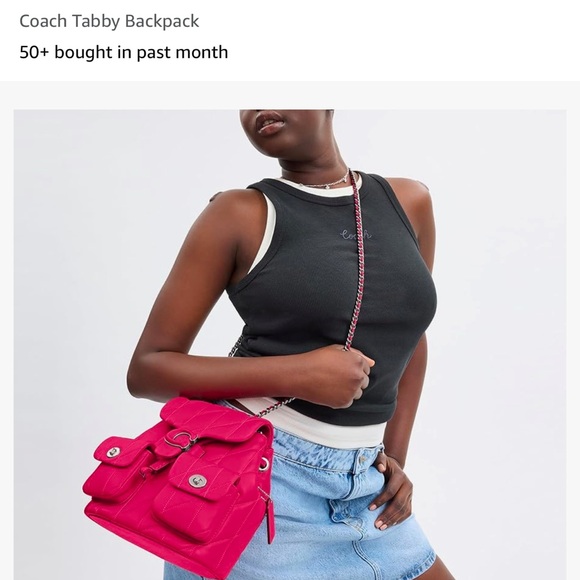 Just purchased COACH never used Tabby backpack with cover - Picture 5 of 6